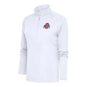 Ladies Ohio State Buckeyes 1/2 Zip Tribute White Jacket