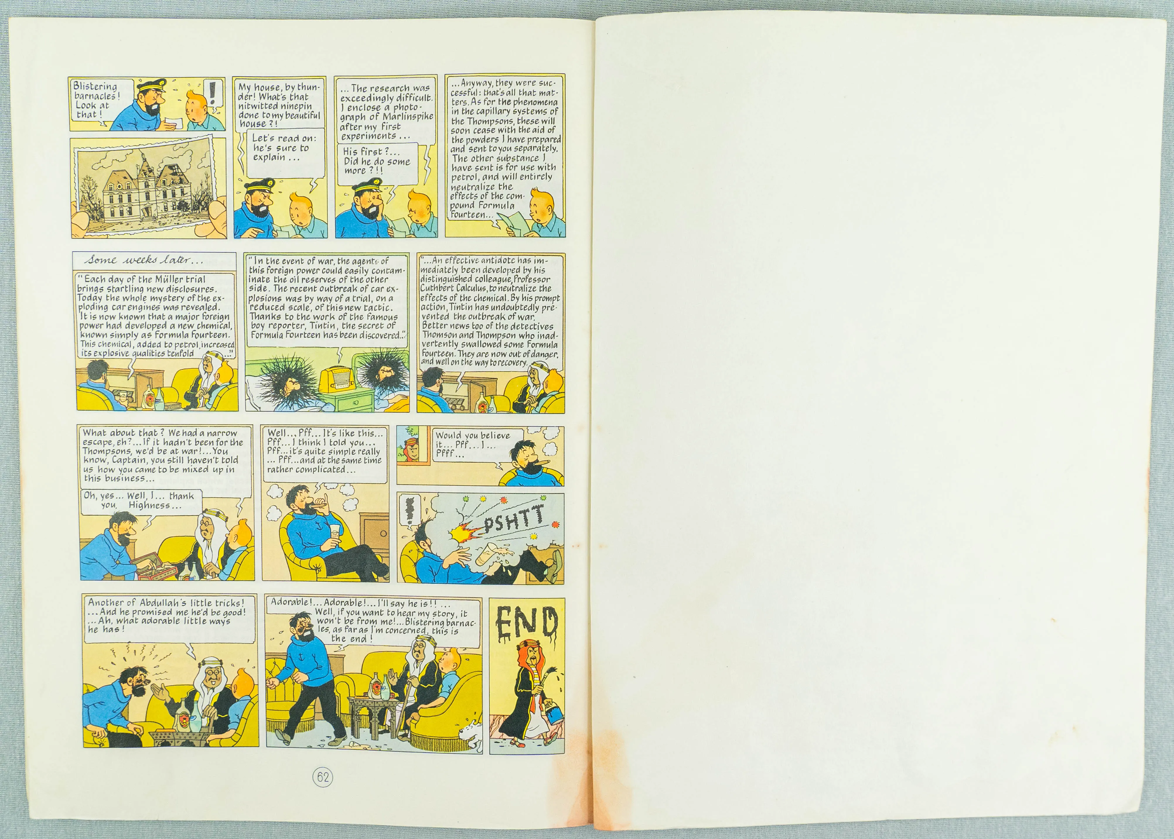 Land of Black Gold - Tintin Magnet UK Paperback Edition Book 1980s