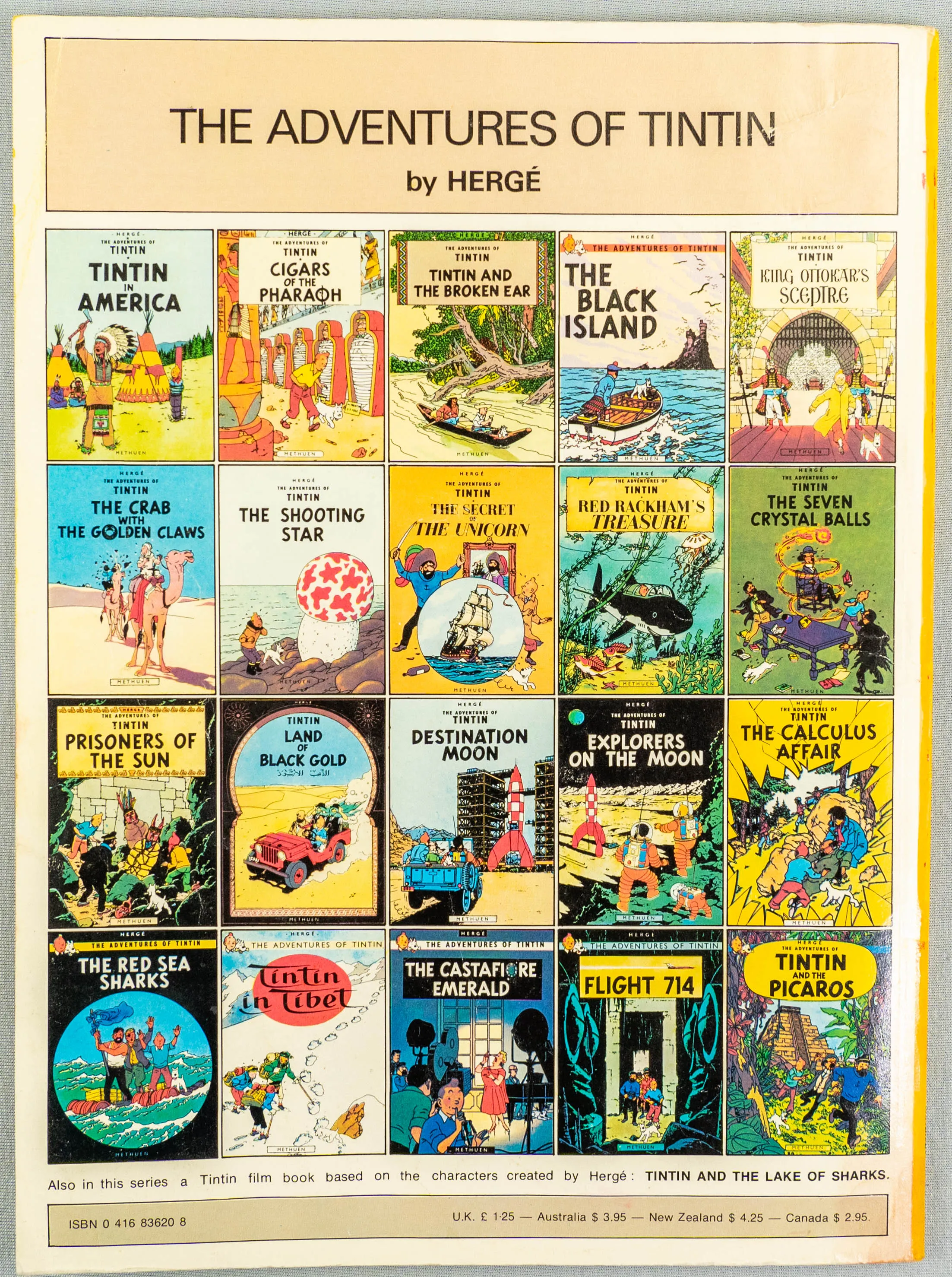 Land of Black Gold - Tintin Magnet UK Paperback Edition Book 1980s