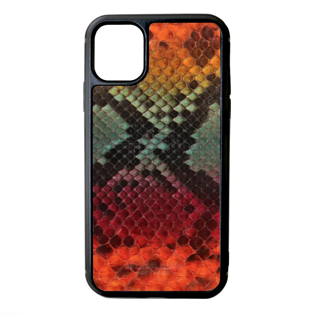 Limited Edition Genuine Multicolor "1" Python Snakeskin iPhone 11 Case