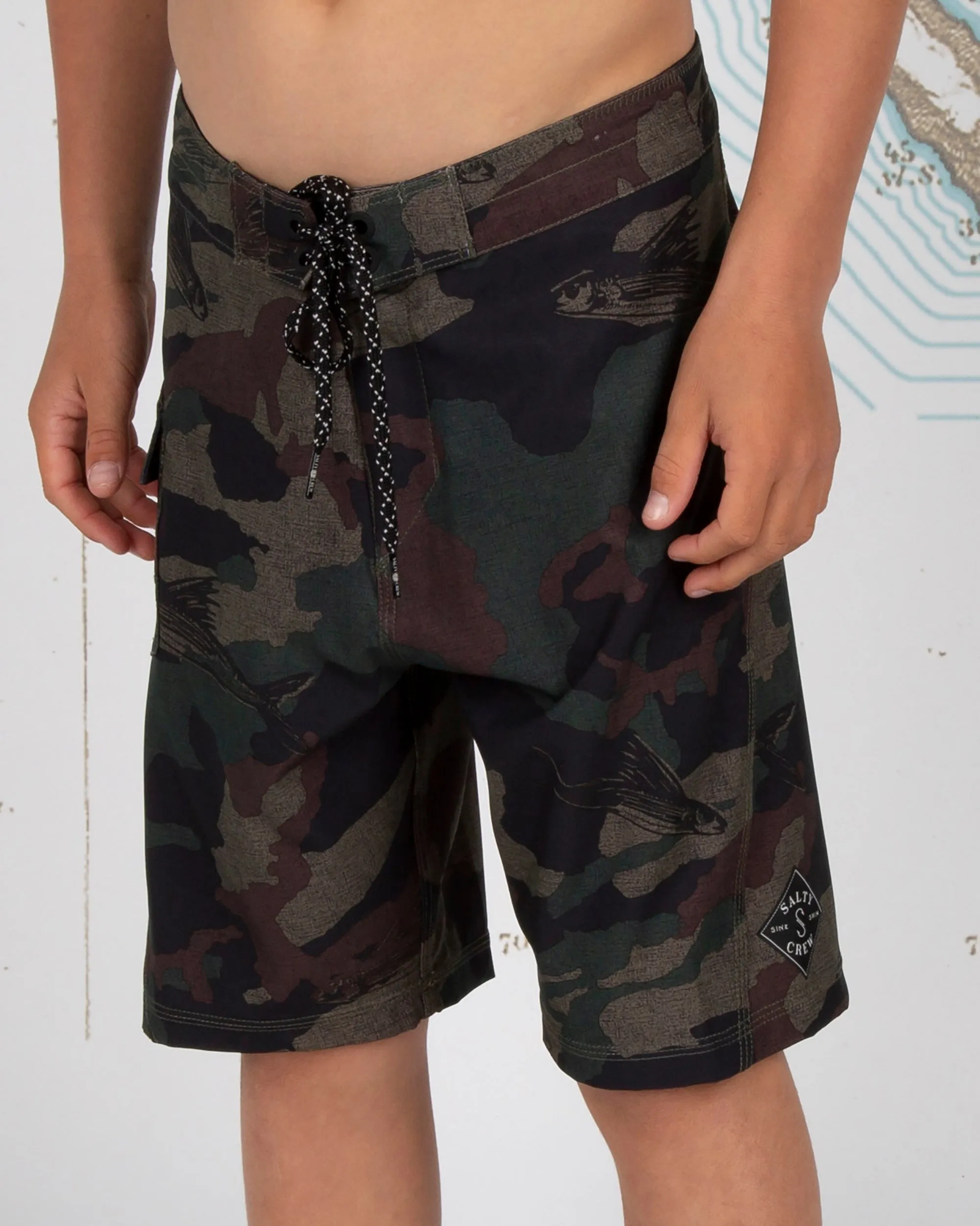 Lowtide Boys Camo Boardshort