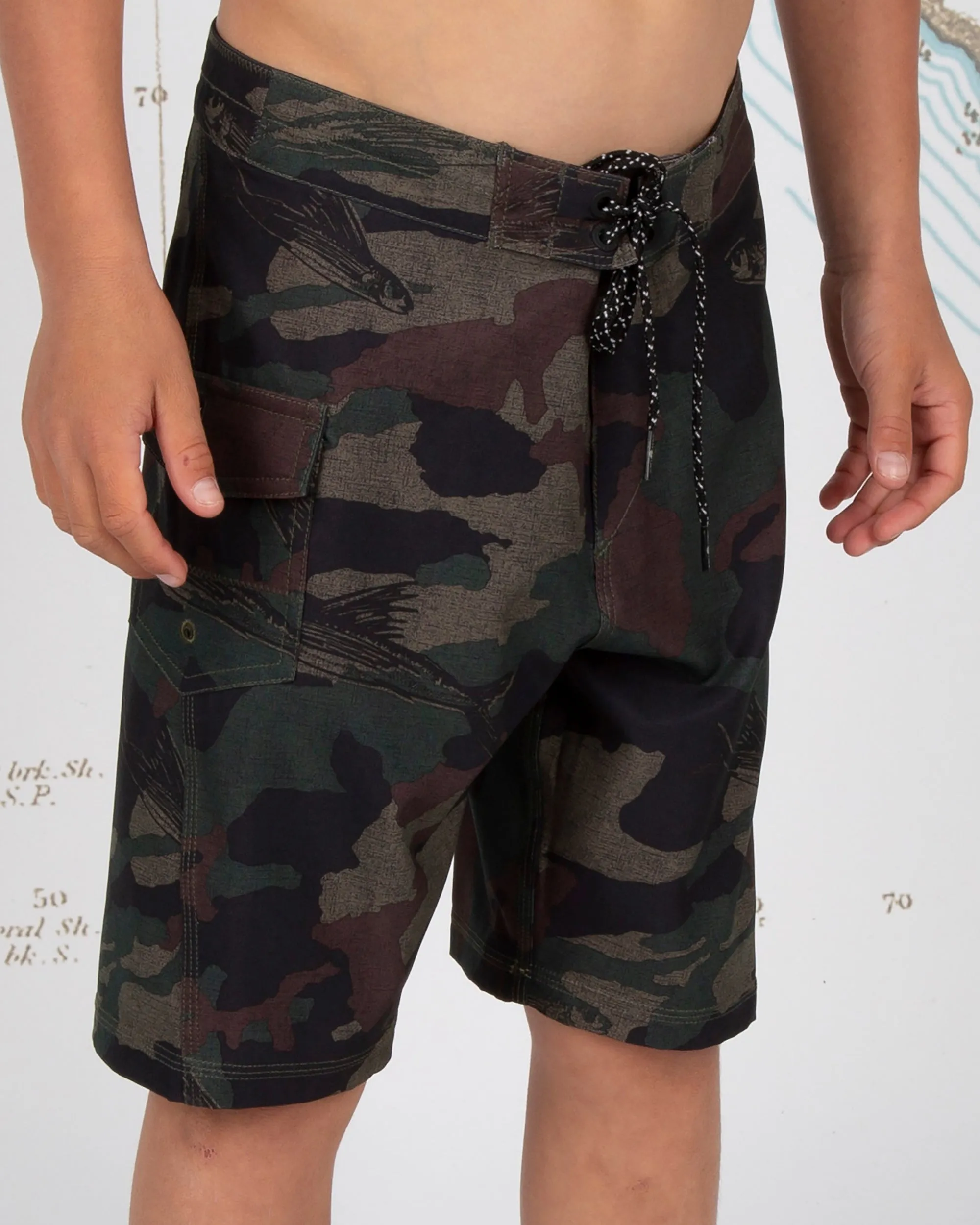 Lowtide Boys Camo Boardshort