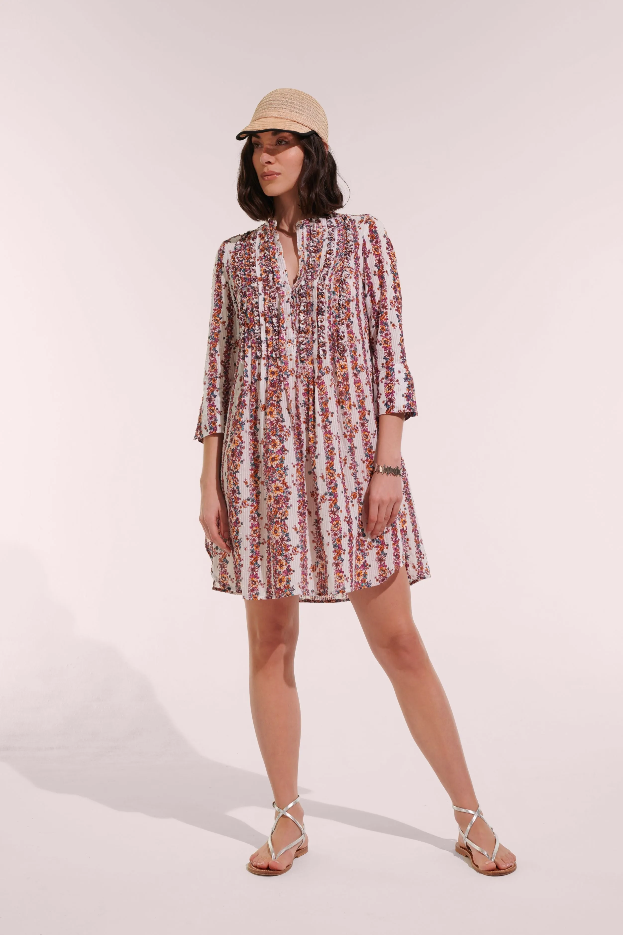 Mini Dress Bea - Lavender Waves Flowers