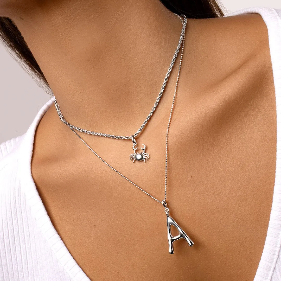 Mini Pebbles Silver Necklace