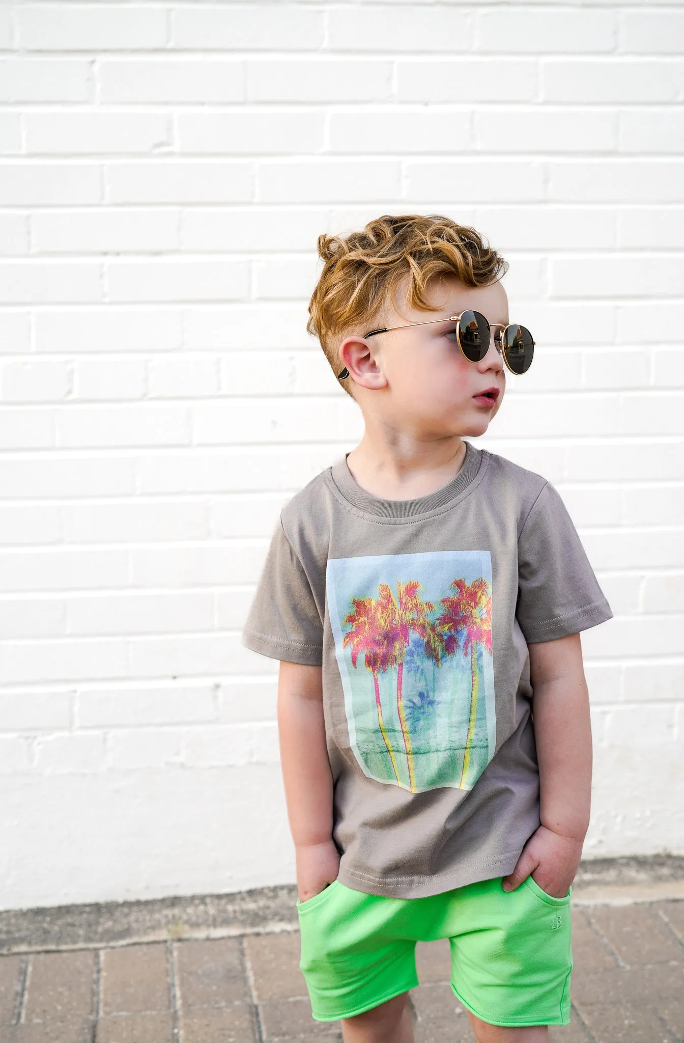 Neon Palm Tee
