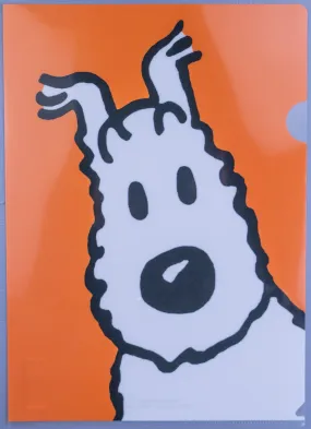 Orange Moulinsart Tintin Snowy A4 Plastic Sleeve / Folder