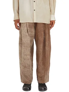 PANTALONE TAPERED JACQUARD IN LINO