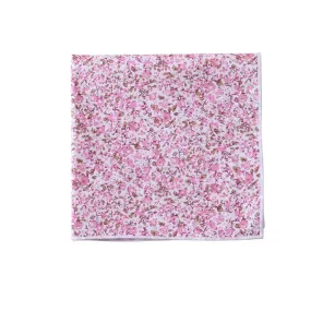 Pink & Light Brown Floral Pocket Square