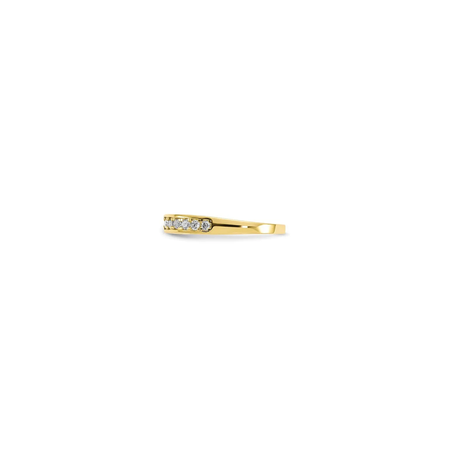 "I Love You" Single Row CZ Ring (10K)