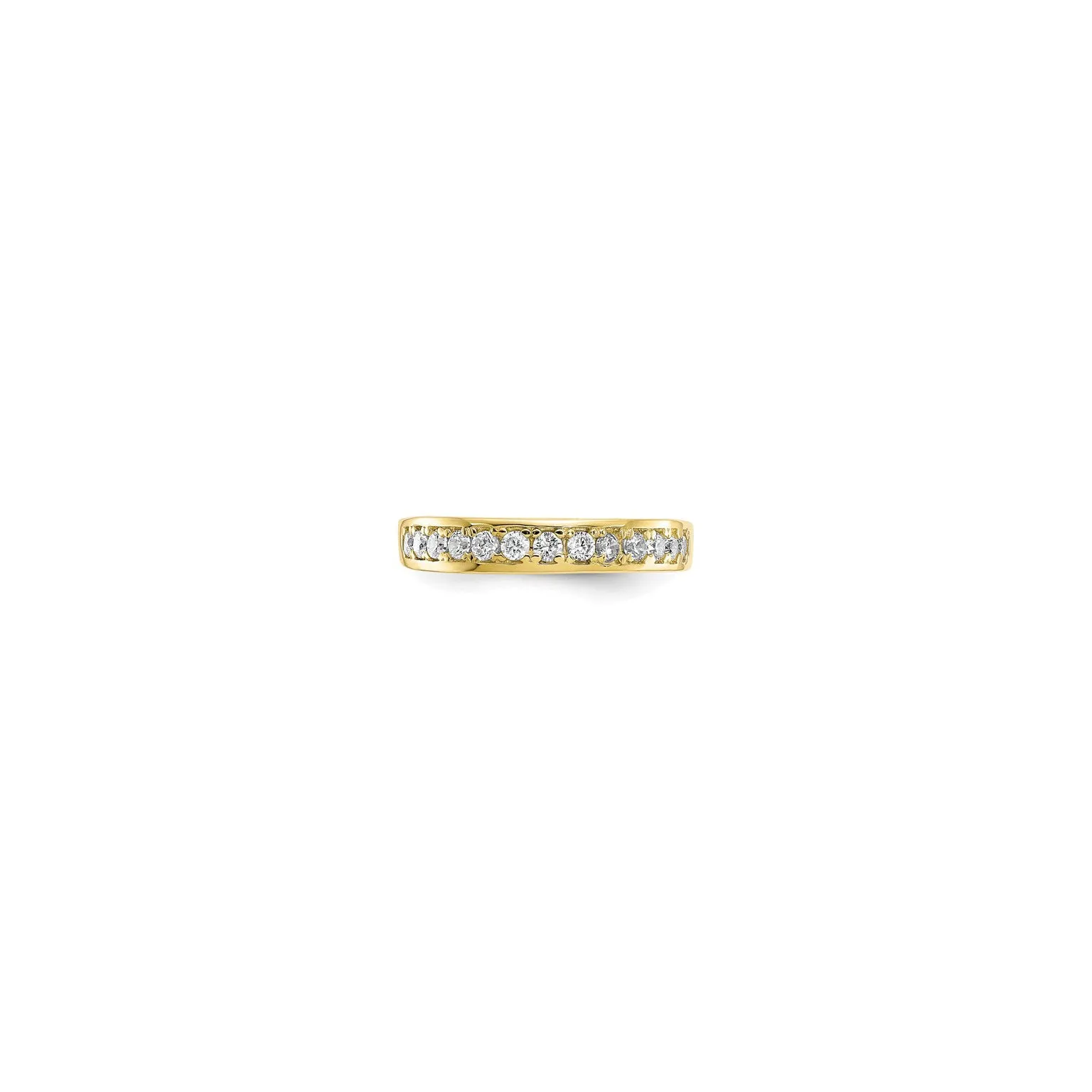 "I Love You" Single Row CZ Ring (10K)