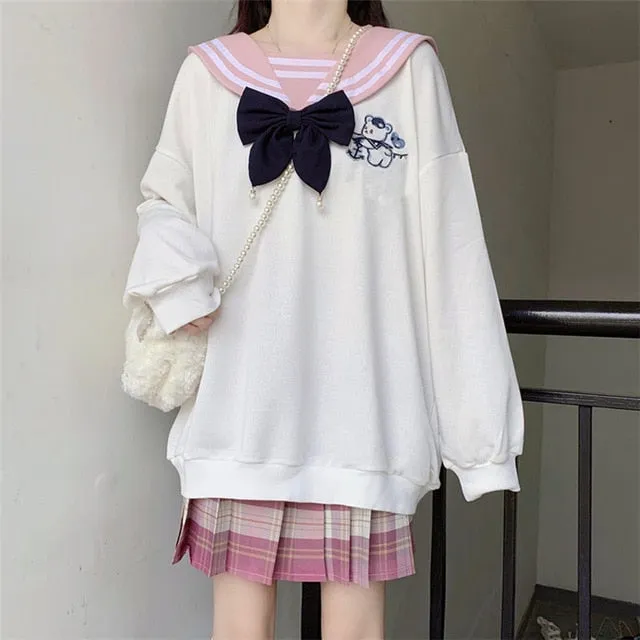 "SWEETIE" COLLARED SWEATER