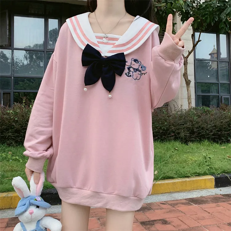 "SWEETIE" COLLARED SWEATER