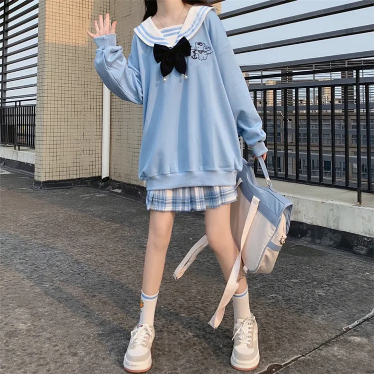 "SWEETIE" COLLARED SWEATER