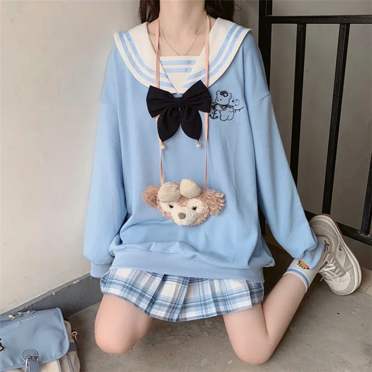 "SWEETIE" COLLARED SWEATER