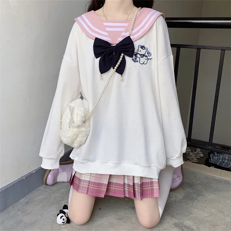 "SWEETIE" COLLARED SWEATER