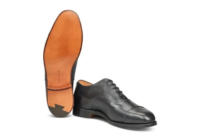 Regent Plain Toecap Oxford City Shoe - Black