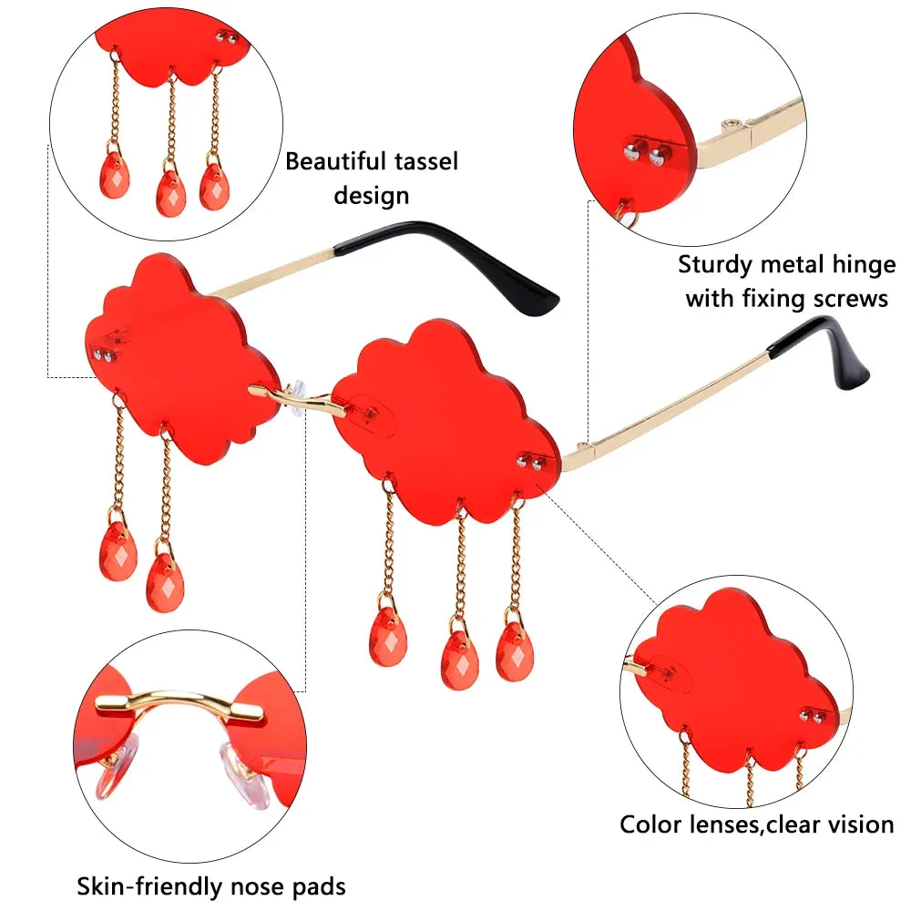 Retro Rimless Cloud Sunglasses