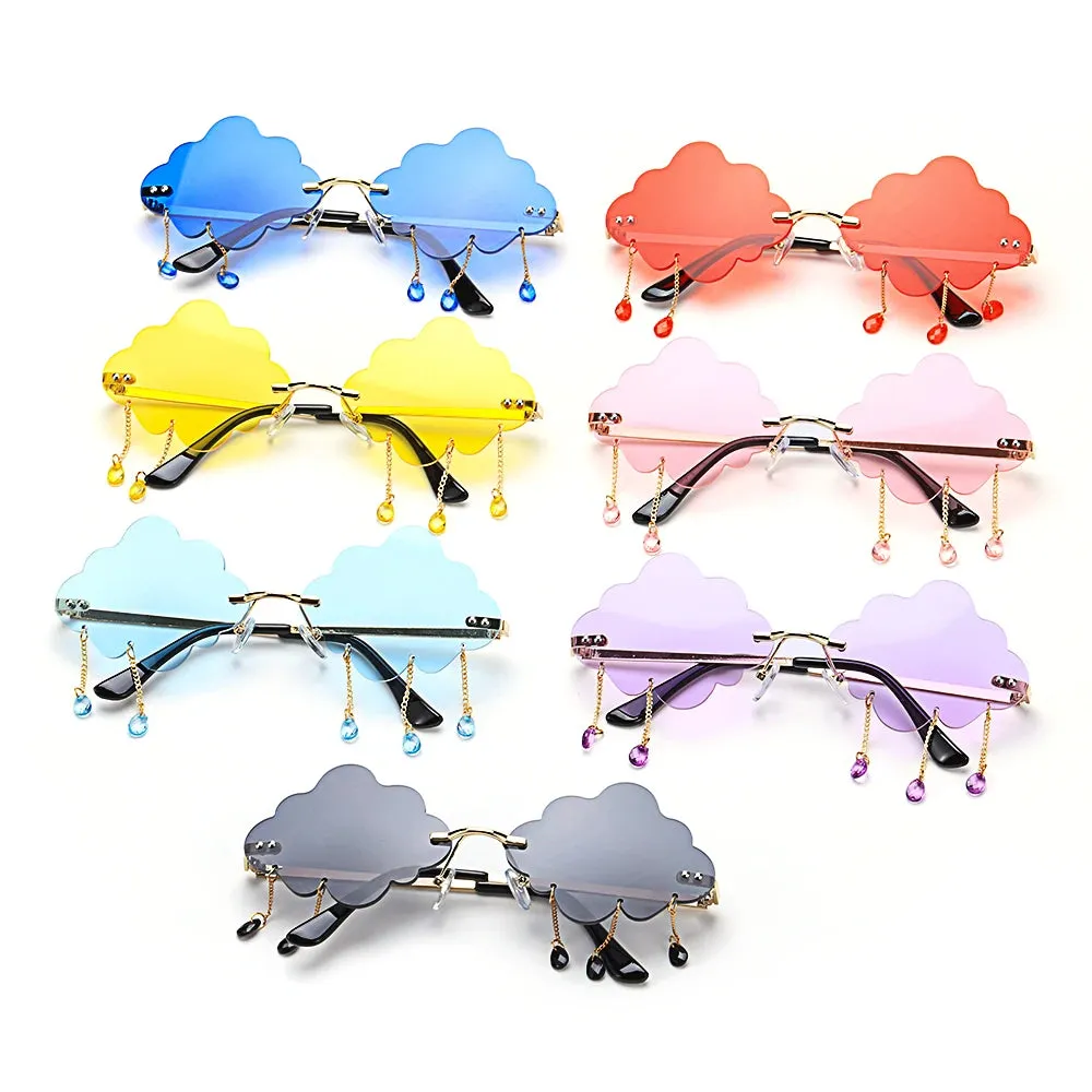 Retro Rimless Cloud Sunglasses