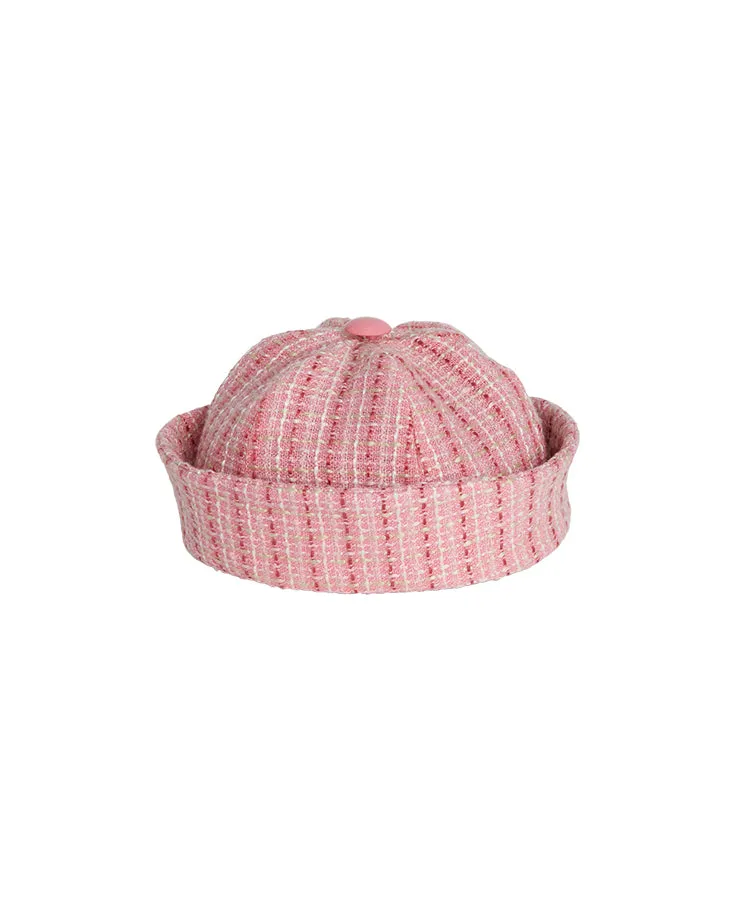 SAILOR HAT PINK TWEED