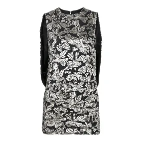 Saint Laurent Floral Lamé Mini Dress