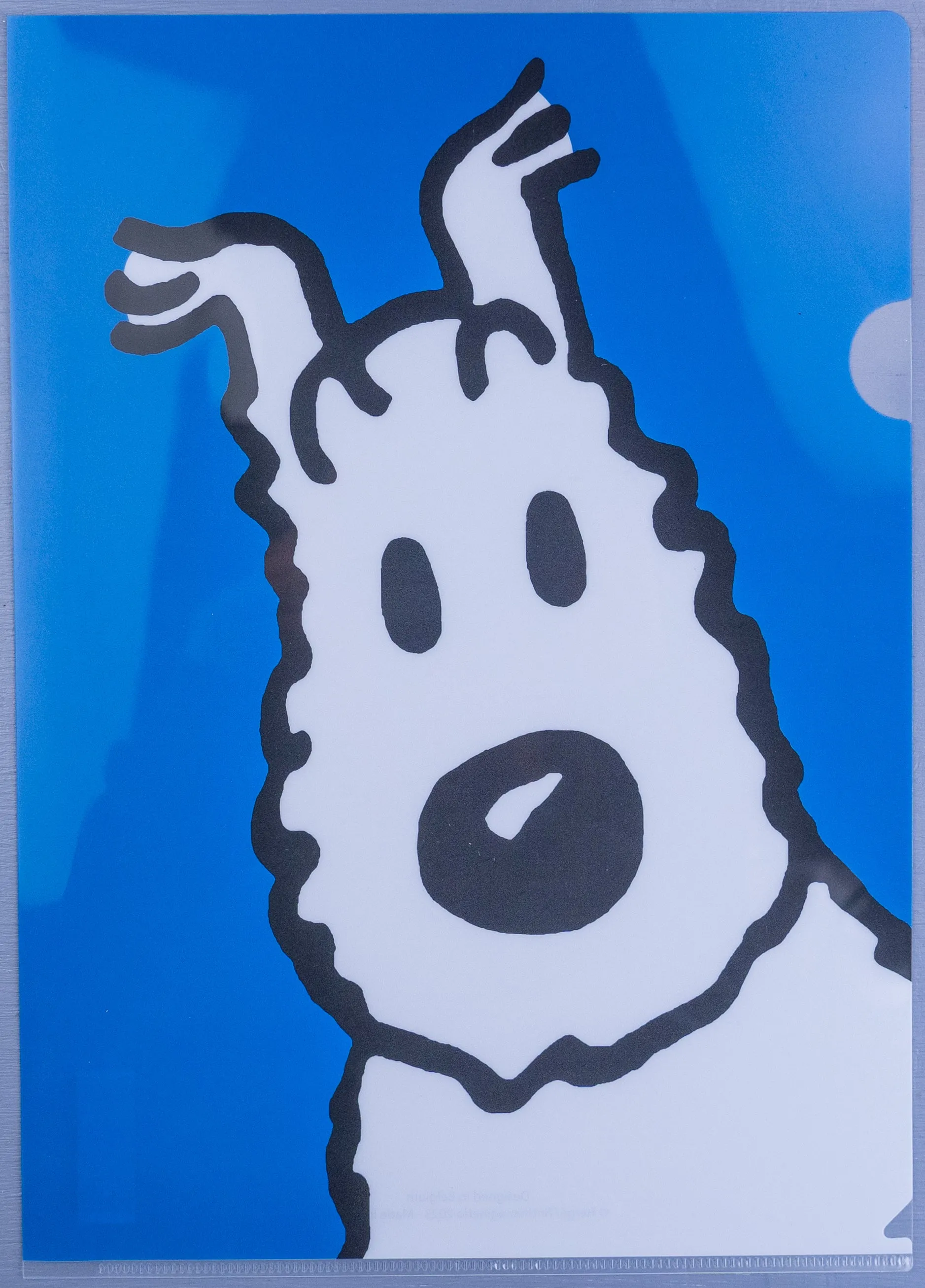 Set x5 Moulinsart Tintin Snowy A4 Plastic Sleeves/Folders