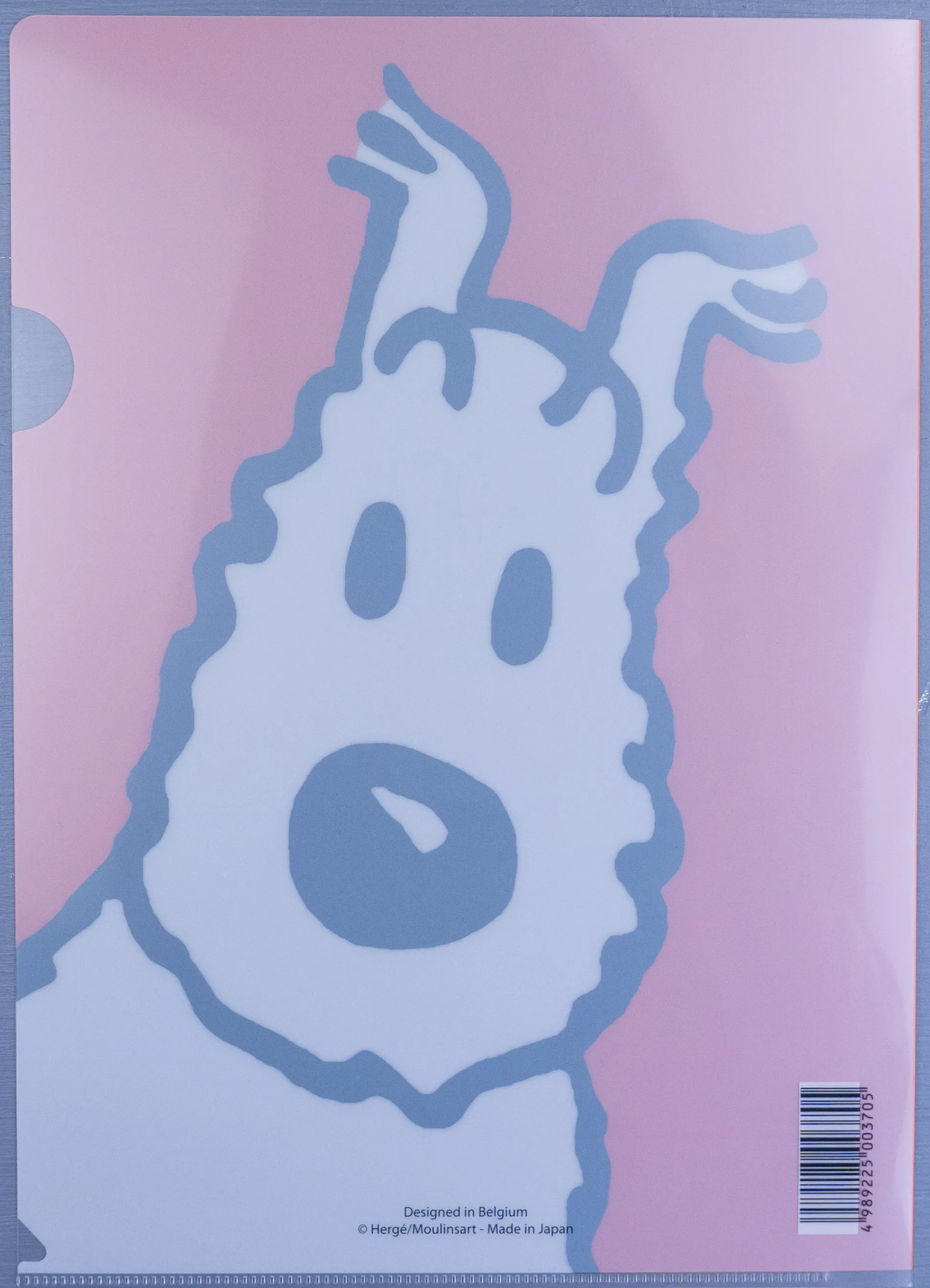 Set x5 Moulinsart Tintin Snowy A4 Plastic Sleeves/Folders