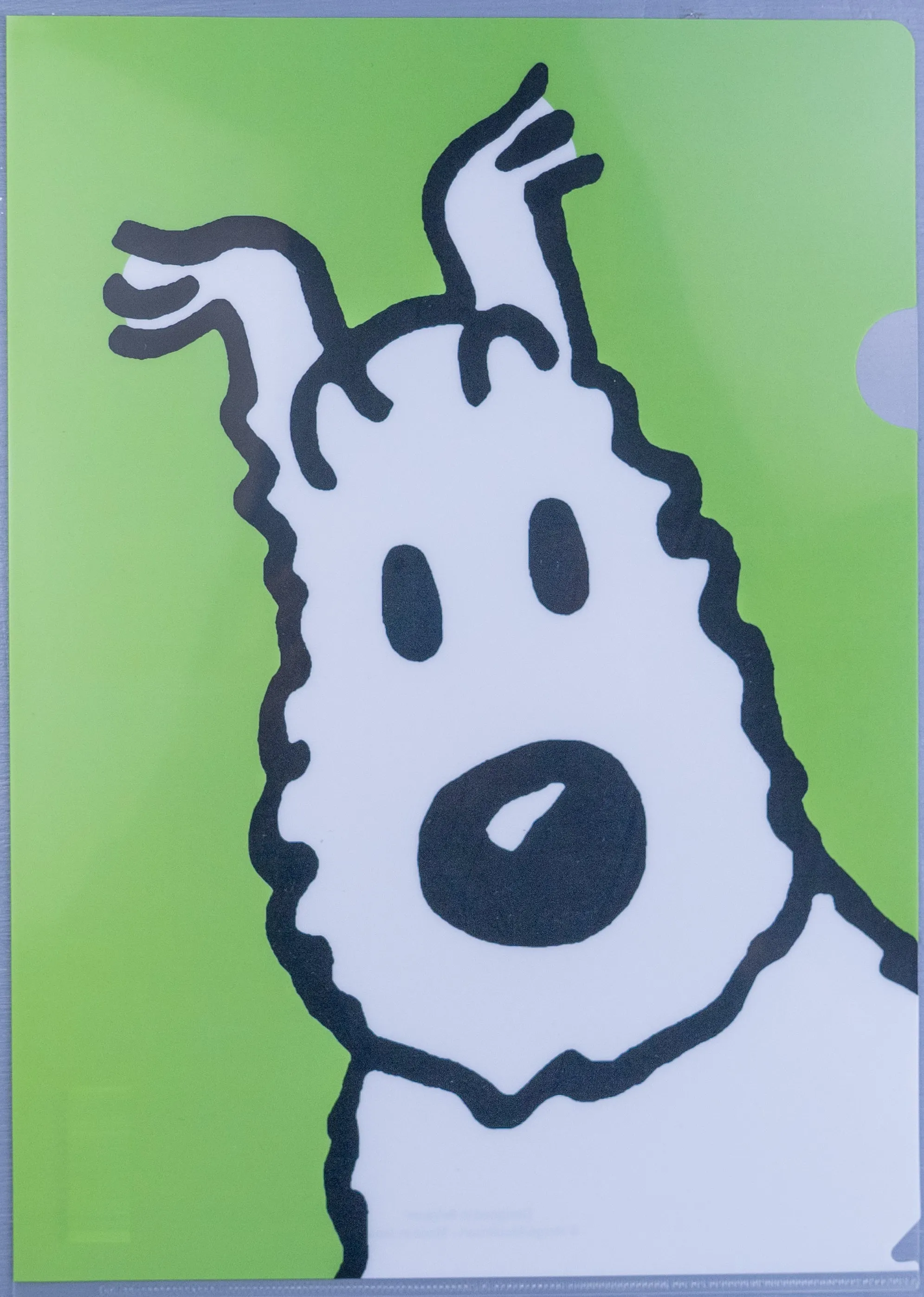 Set x5 Moulinsart Tintin Snowy A4 Plastic Sleeves/Folders