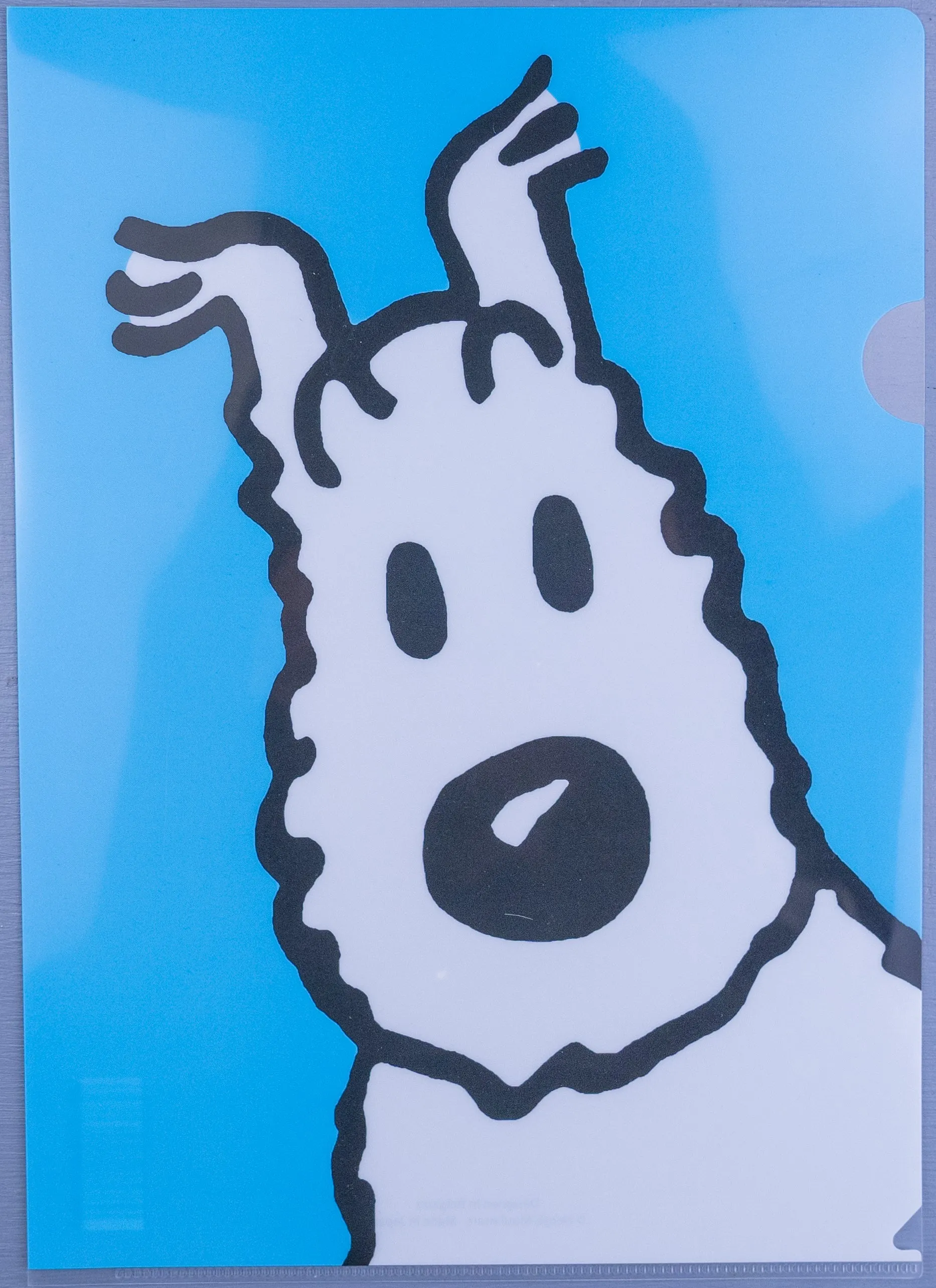 Set x5 Moulinsart Tintin Snowy A4 Plastic Sleeves/Folders