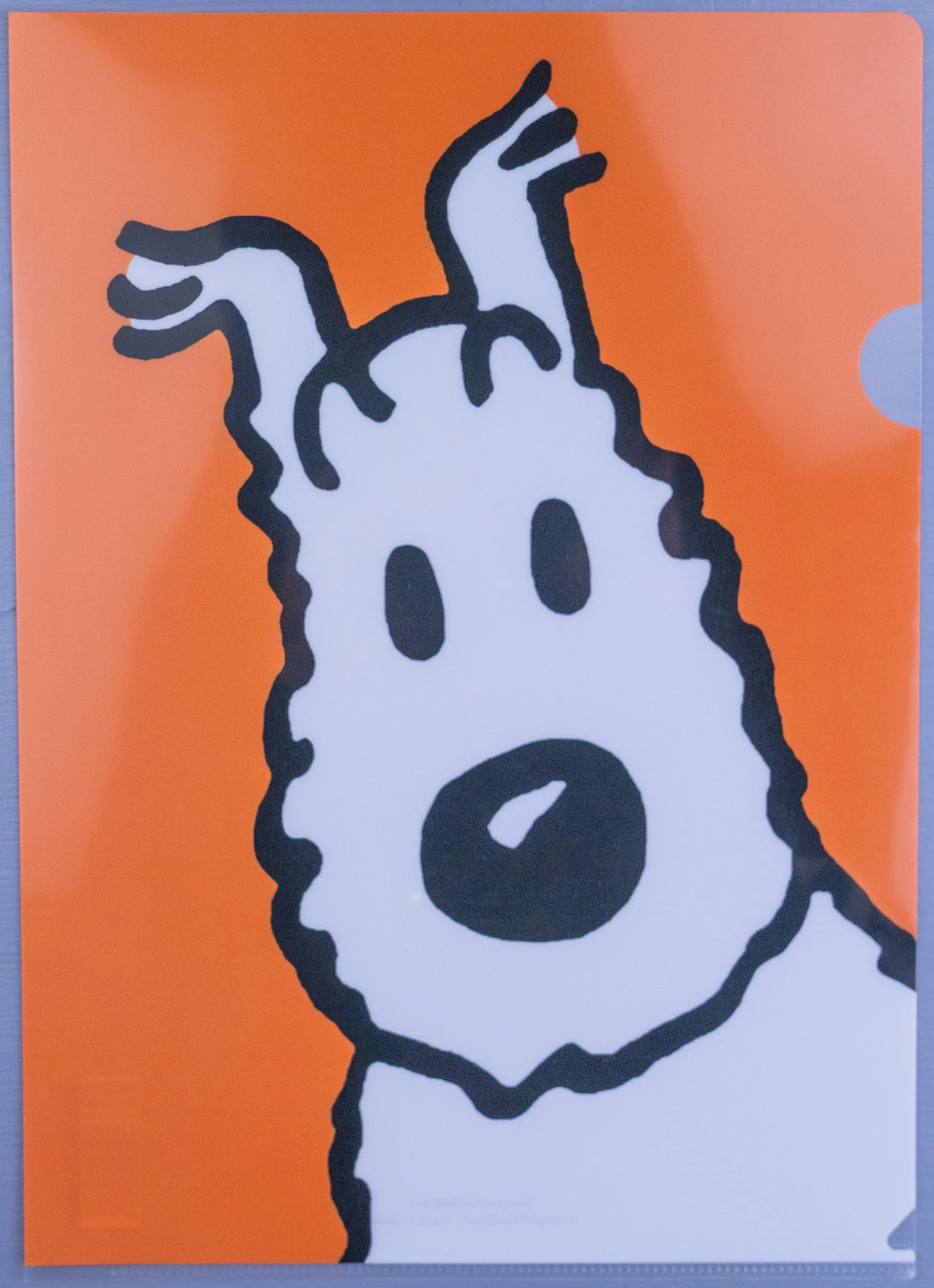 Set x5 Moulinsart Tintin Snowy A4 Plastic Sleeves/Folders