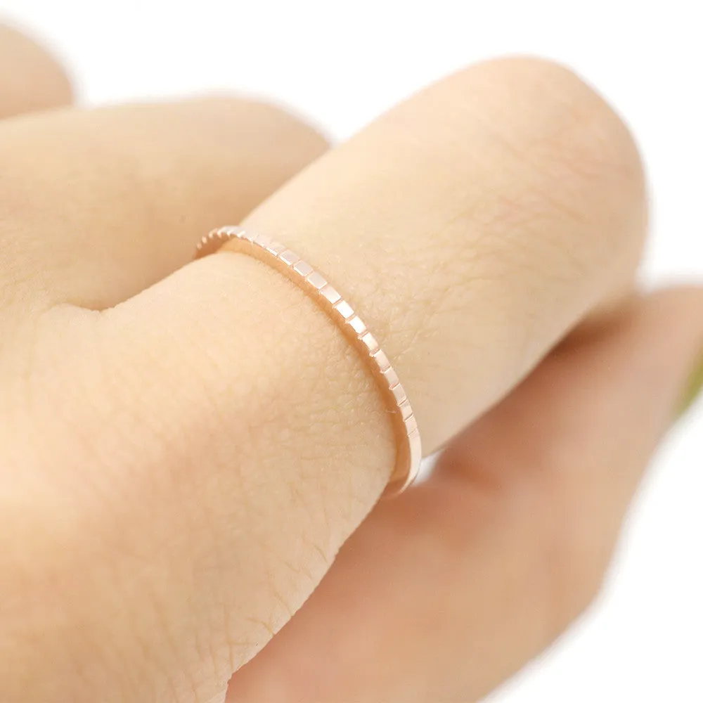 Square band Ring - 14K/ 18K Gold