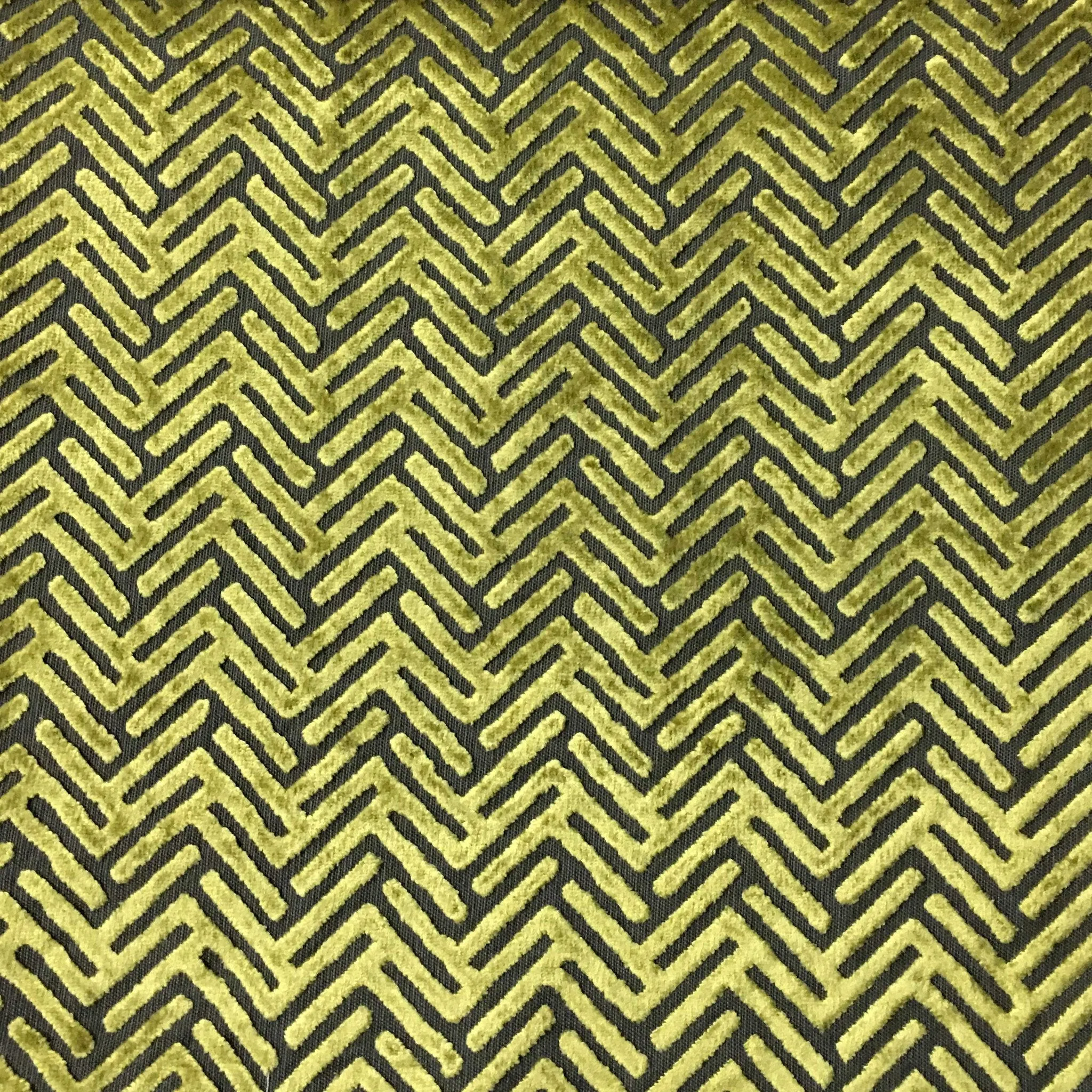 STARLET - GEOMETRIC PATTERN BURNOUT VELVET DRAPERY & UPHOLSTERY FABRIC BY THE YARD