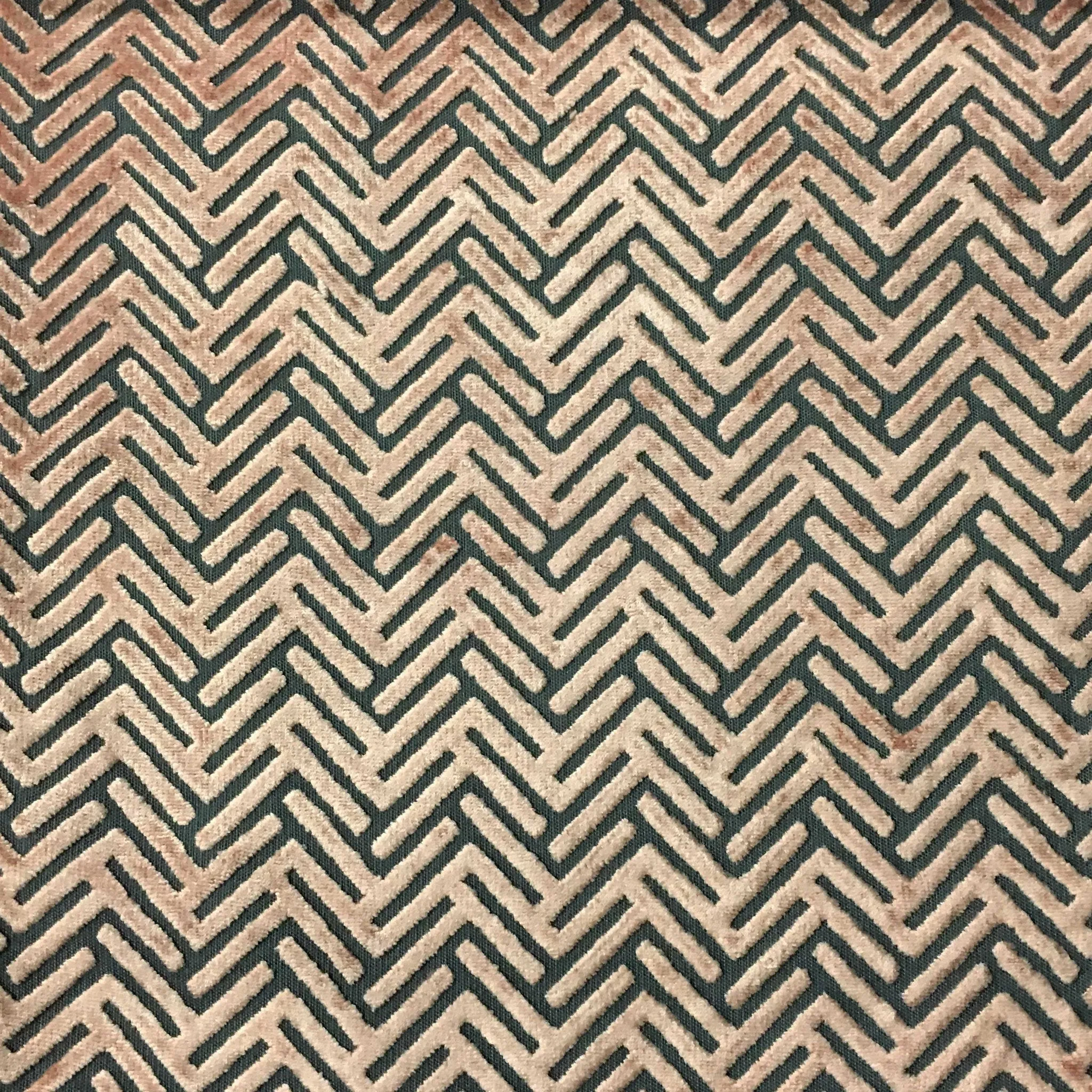 STARLET - GEOMETRIC PATTERN BURNOUT VELVET DRAPERY & UPHOLSTERY FABRIC BY THE YARD