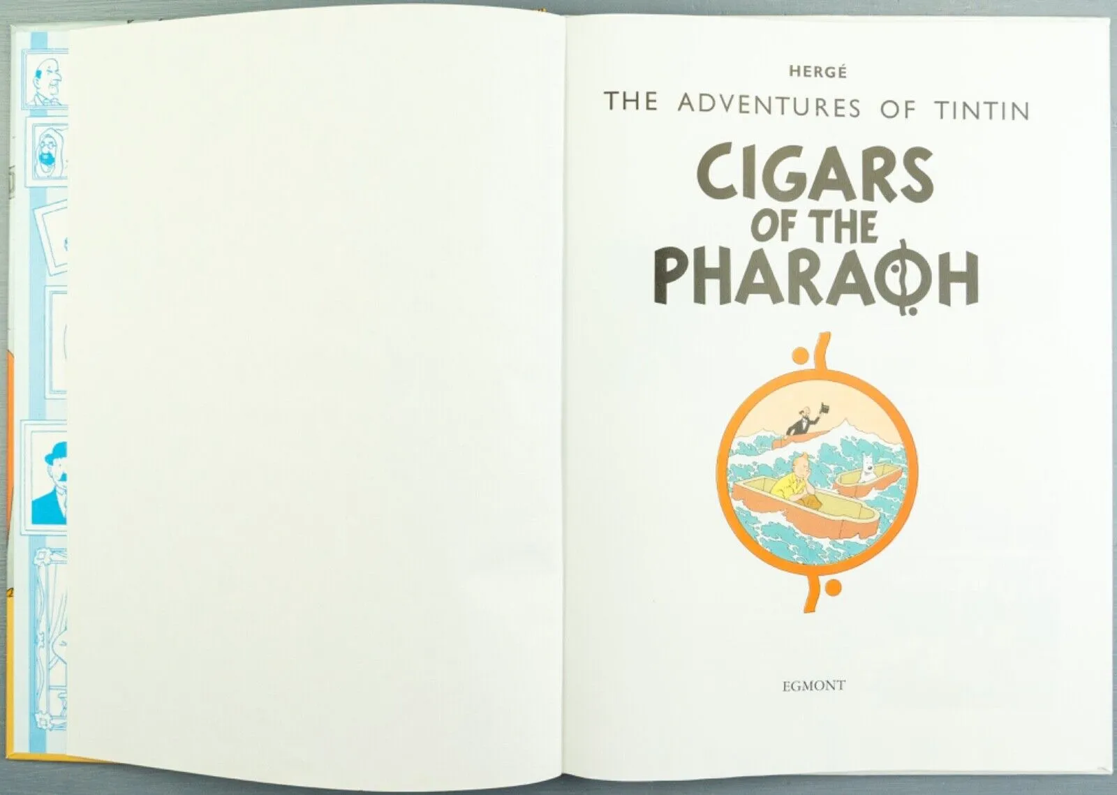 Tintin Cigars of the Pharaoh: Egmont 2000s Hardback Book UK Edition