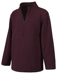 Unisex Half-Zip Polar Fleece in Hunter Green w/Logo
