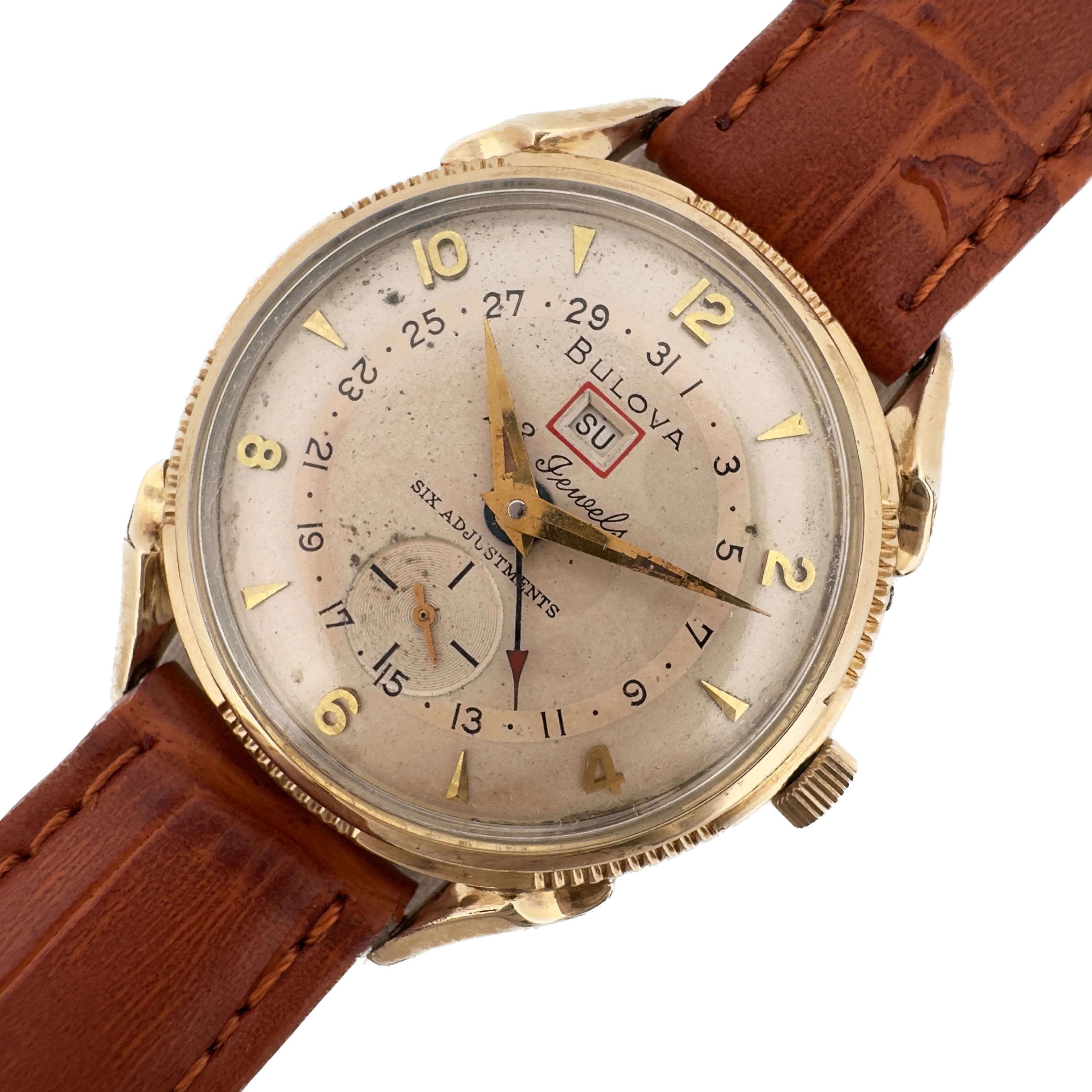 Vintage 1959 Bulova Calendar 23 Men's Mechanical Wristwatch 10BPAD Date Pointer