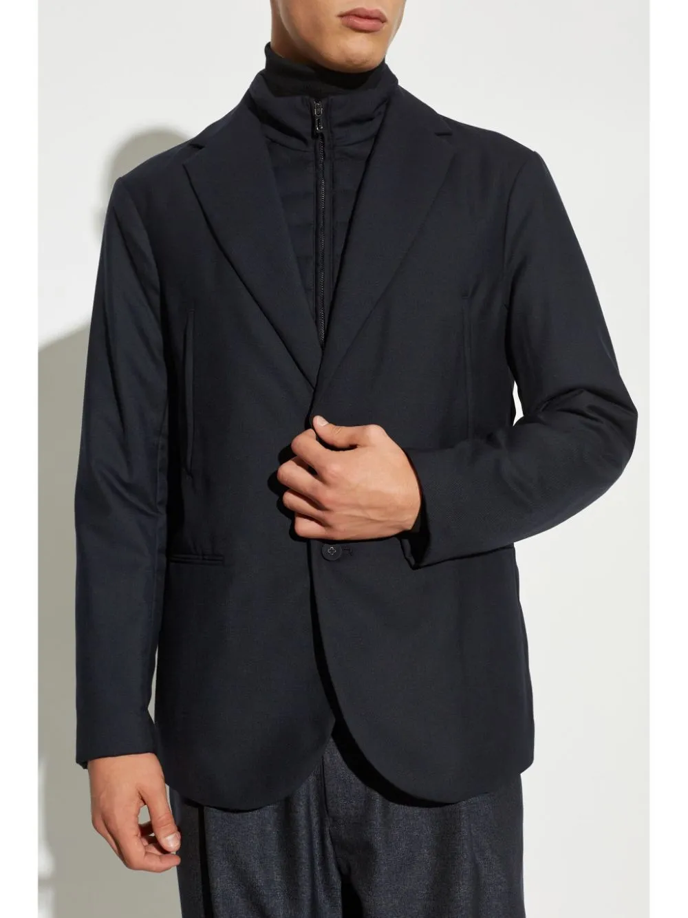 WOOL BLEND SINGLE-BREASTED JACKET