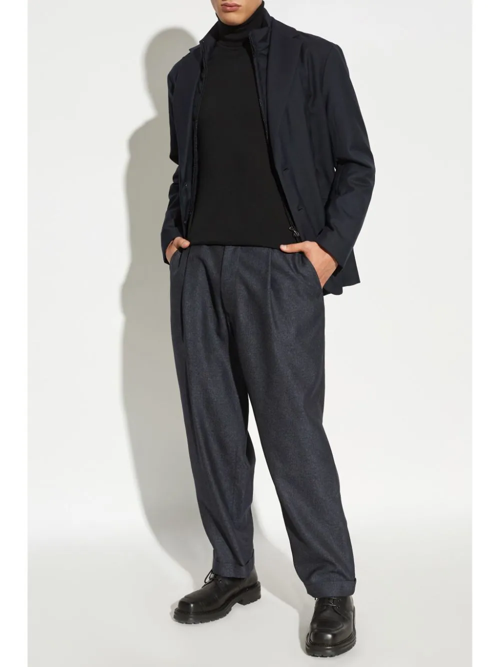 WOOL BLEND SINGLE-BREASTED JACKET